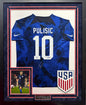Christian Pulisic Autographed Hand Signed Custom Framed USMNT Jersey - Beckett COA