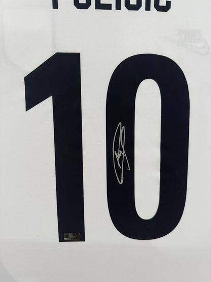 Christian Pulisic Autographed Hand Signed Custom Framed United States Men's National Team Jersey - Panini COA