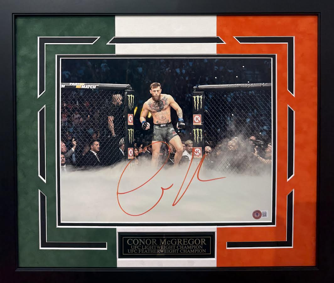Conor McGregor Autographed Hand Signed Custom Framed 11x14 Photo - Beckett COA