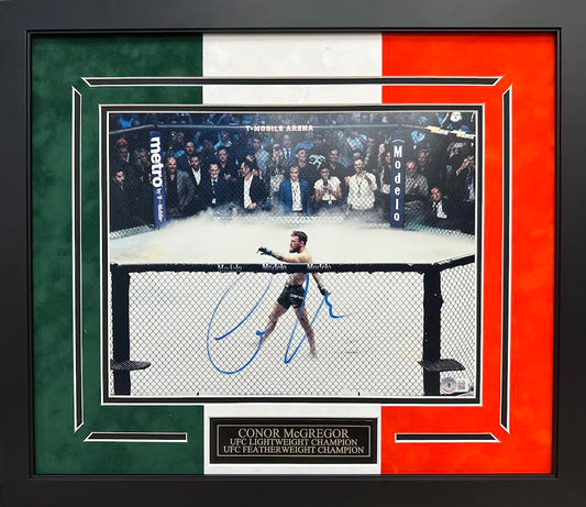 Conor McGregor Autographed Hand Signed Custom Framed 11x14 Photo - Beckett COA