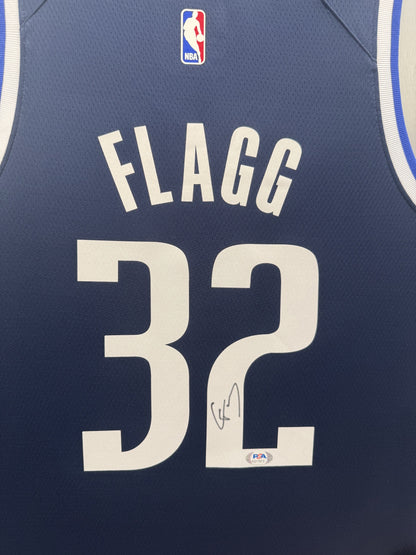 Cooper Flagg Autographed Hand Signed Custom Framed Dallas Mavericks Jersey - PSA COA
