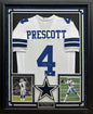 Dak Prescott Autographed Hand Signed Custom Framed Dallas Cowboys Jersey - Beckett COA