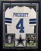 Dak Prescott Autographed Hand Signed Custom Framed Dallas Cowboys Jersey - Beckett COA
