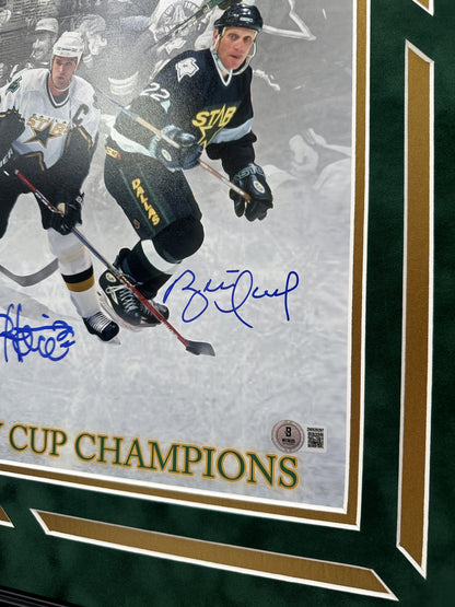 Dallas Stars Team Autographed Hand Signed Custom Framed 16x20 Photo - Beckett COA
