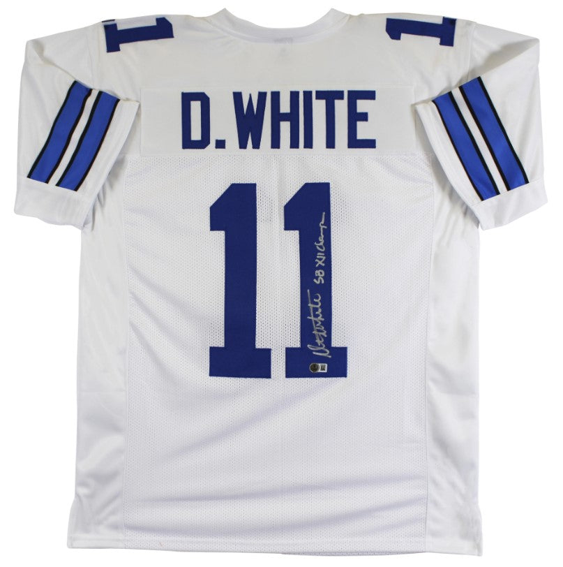 Danny White Autographed Hand Signed Custom Dallas Cowboys Jersey w/ Insc. - Beckett COA