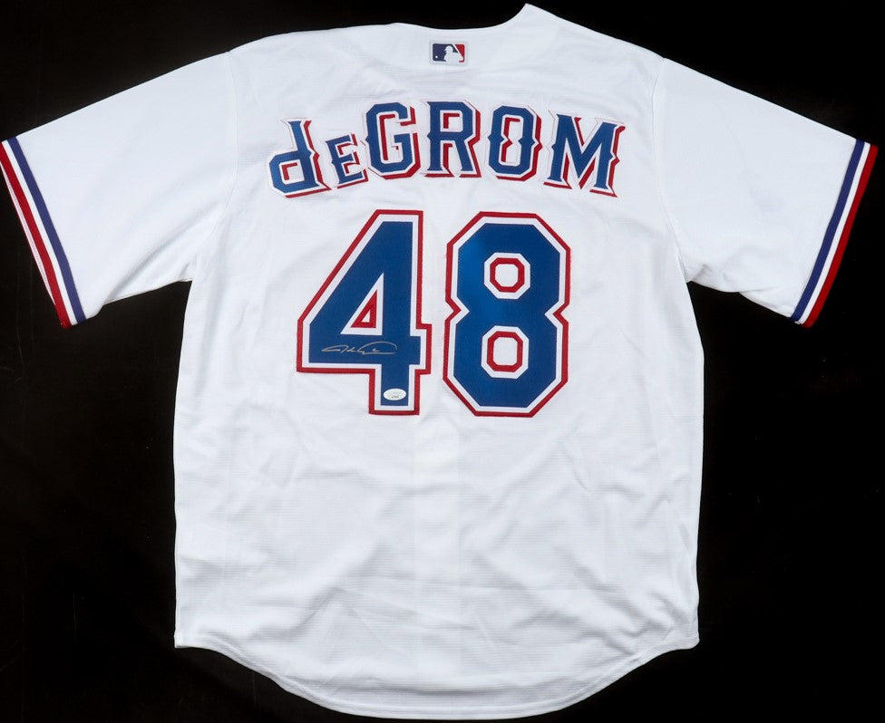 Jacob DeGrom Autographed Hand Signed Custom Texas Rangers Jersey - JSA COA
