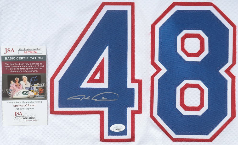 Jacob DeGrom Autographed Hand Signed Custom Texas Rangers Jersey - JSA COA