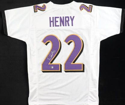 Derrick Henry Autographed Hand Signed Custom Baltimore Ravens Jersey - Beckett COA