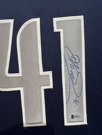 Dirk Nowitzki Autographed Hand Signed Custom Framed Dallas Mavericks Jersey - Beckett COA