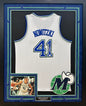 Dirk Nowitzki Autographed Hand Signed Custom Framed Dallas Mavericks Jersey - JSA COA