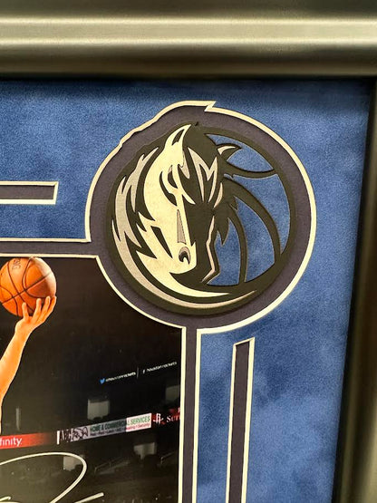 Dirk Nowitzki Autographed Hand Signed Custom Framed 8x10 Dallas Mavericks Photo - JSA COA