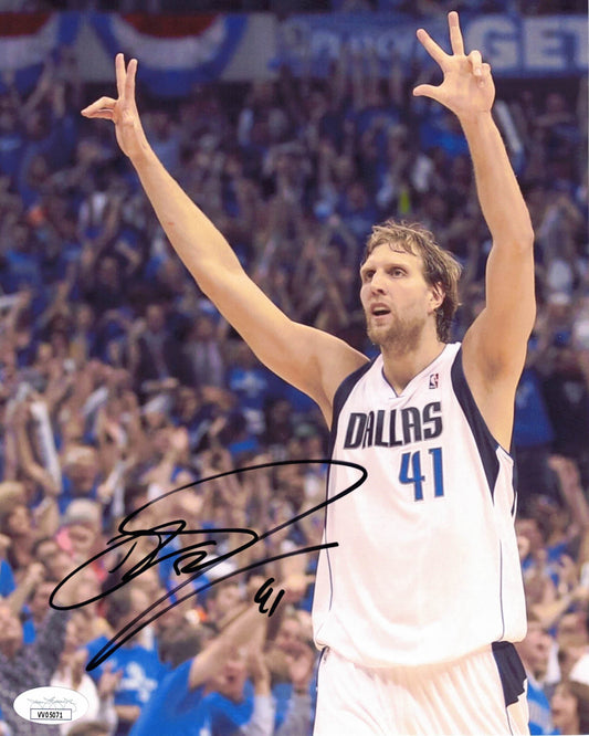 Dirk Nowitzki Autographed Hand Signed 8x10 Dallas Mavericks Photo - JSA COA