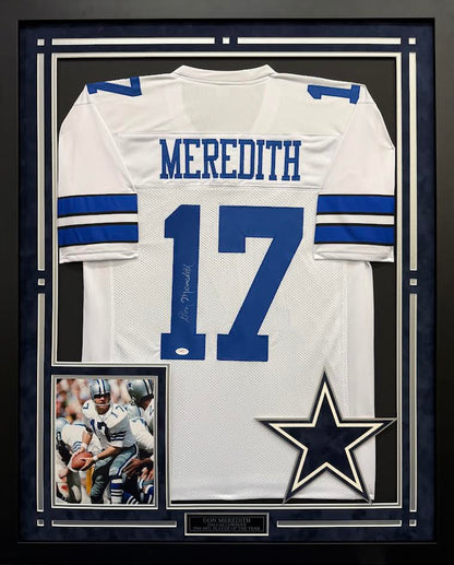 Don Meredith Autographed Hand Signed Custom Framed Dallas Cowboys Jersey - JSA COA