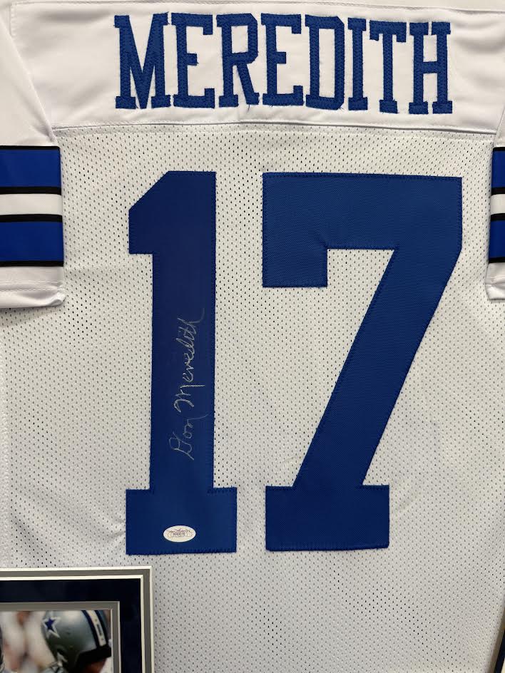 Don Meredith Autographed Hand Signed Custom Framed Dallas Cowboys Jersey - JSA COA