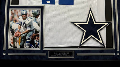 Don Meredith Autographed Hand Signed Custom Framed Dallas Cowboys Jersey - JSA COA