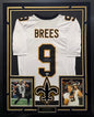 Drew Brees Autographed Hand Signed Custom Framed New Orleans Saints Jersey - Beckett COA