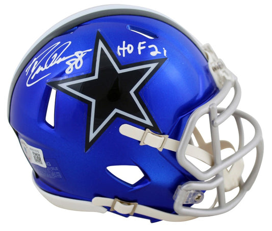Drew Pearson Autographed Hand Signed Dallas Cowboys Mini Helmet W/ Inscription - Beckett COA