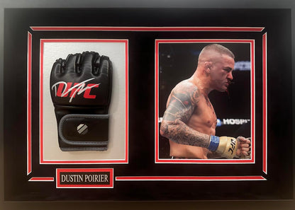 Dustin Poirier Autographed Hand Signed UFC Glove - Beckett COA