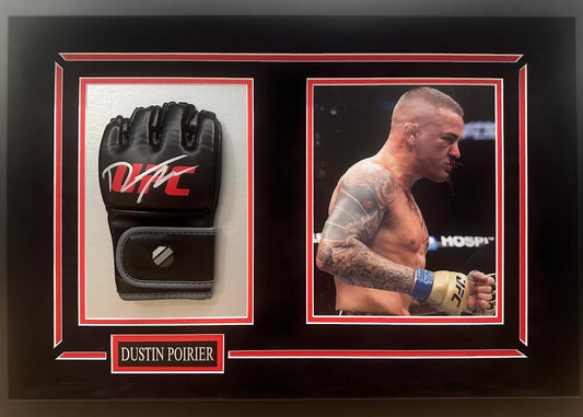 Dustin Poirier Autographed Hand Signed UFC Glove - Beckett COA