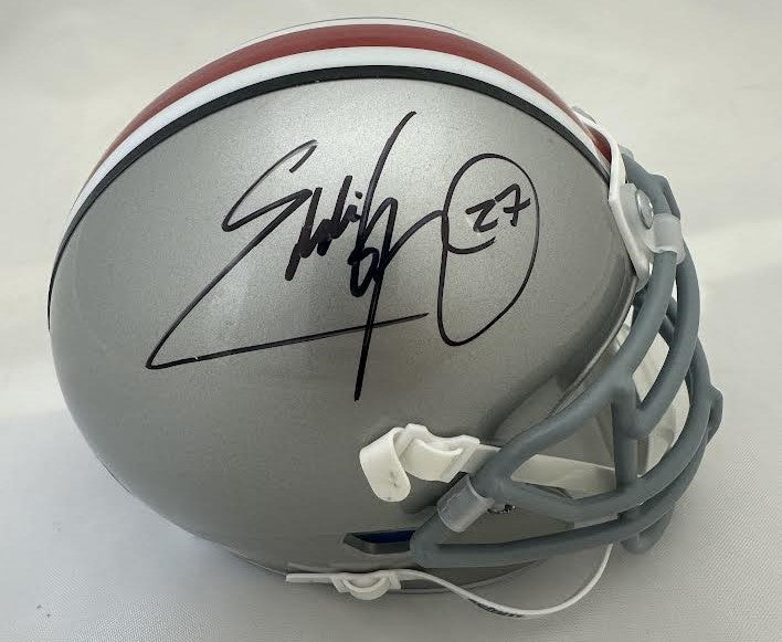 Eddie George Autographed Hand Signed Ohio State Mini Helmet - Beckett COA