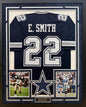 Emmitt Smith Autographed Hand Signed Custom Framed Dallas Cowboys Jersey - JSA COA