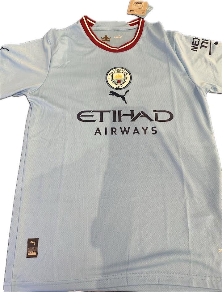 Erling Haaland Autographed Hand Signed Manchester City Jersey - Beckett COA