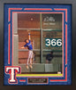 Evan Carter Autographed Hand Signed Custom Framed 16x20 Texas Rangers Photo W/ Inscription - Beckett COA