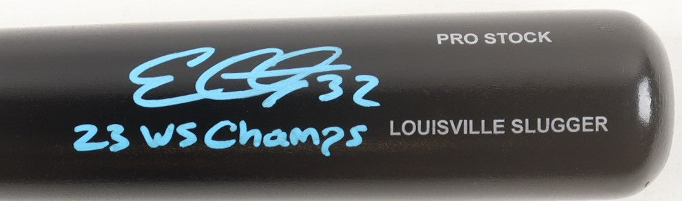 Evan Carter Autographed Hand Signed Baseball Bat W/ Insc. - Beckett COA