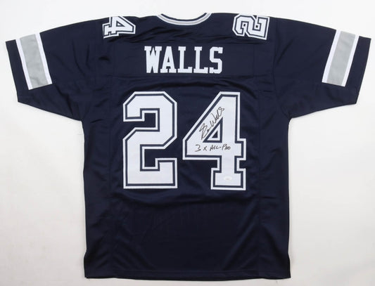 Everson Walls Autographed Hand Signed Custom Dallas Cowboys Jersey W/ Insc. - JSA COA