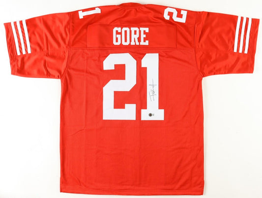 Frank Gore Autographed Hand Signed Custom San Francisco 49ers Jersey - Beckett COA