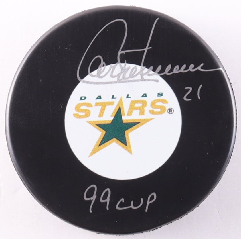 Guy Carbonneau Autographed Hand Signed Dallas Stars Puck W/ Insc. - COJO COA
