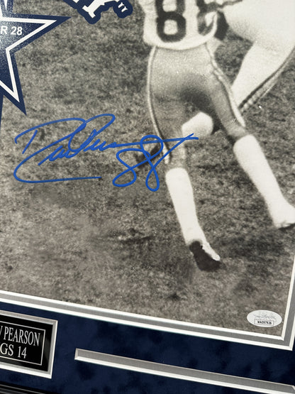 Staubach & Pearson Autographed Hand Signed Custom Framed "Hail Mary" 16x20 Photo - JSA COA