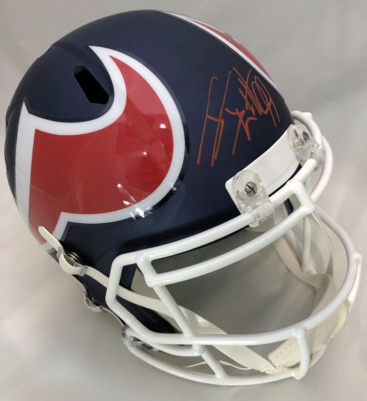 JJ Watt Autographed Hand Signed Full Size AMP Replica AMP Houston Texans Helmet - Fanatics COA