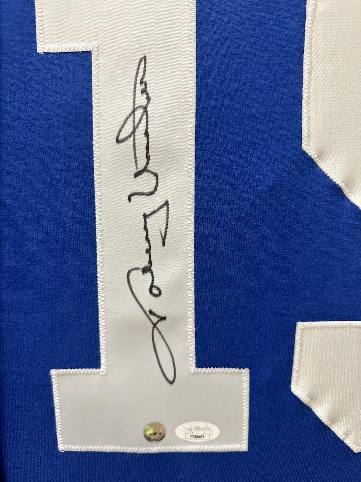 Johnny Unitas Autographed Hand Signed Custom Framed Baltimore Colts Jersey - JSA COA