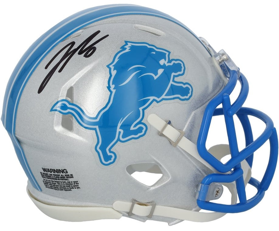 Jahmyr Gibbs Autographed Hand Signed Detroit Lions Mini Helmet - Fanatics COA