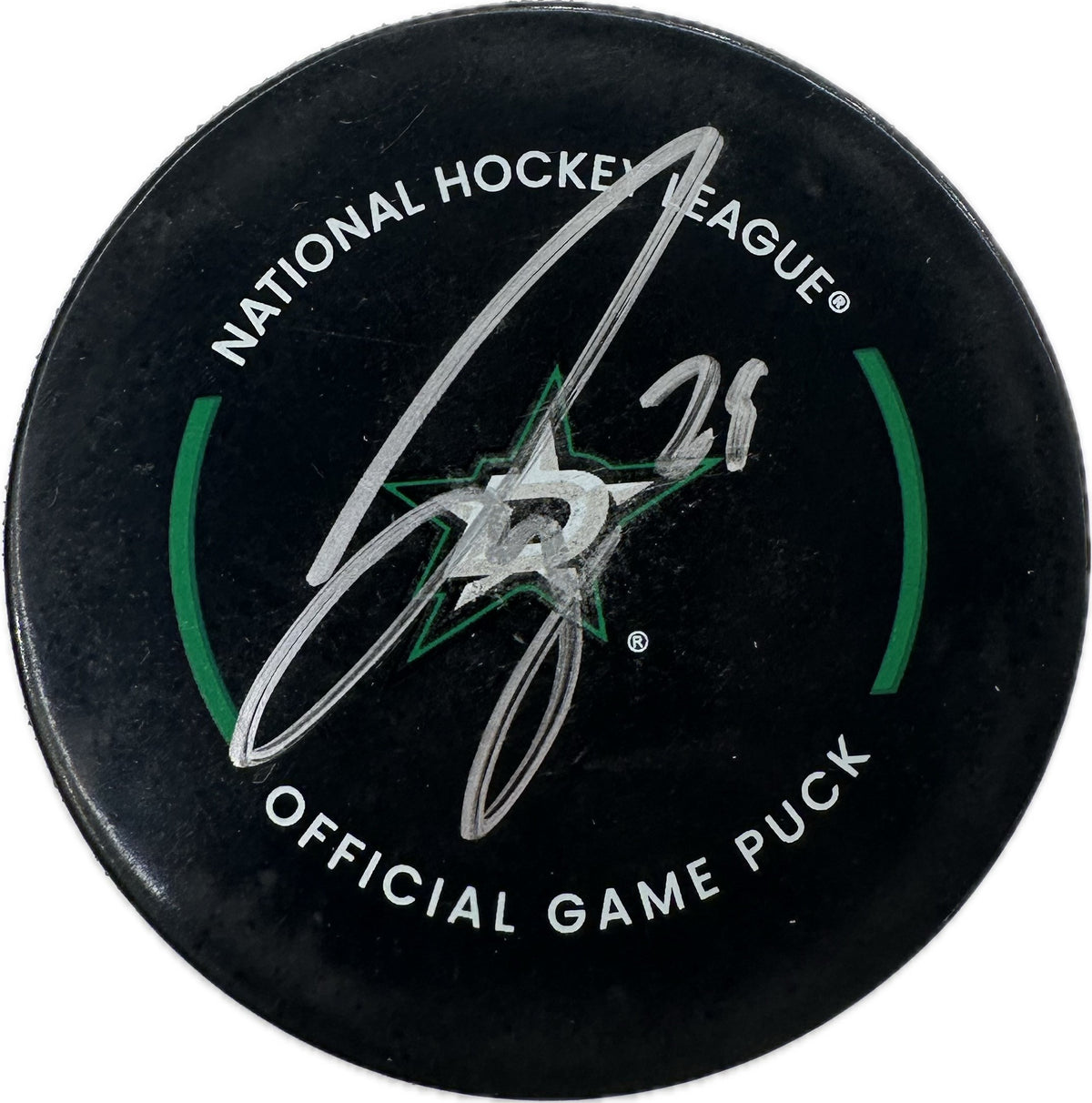 Jake Oettinger Autographed Hand Signed Dallas Stars Hockey Puck - Fanatics COA