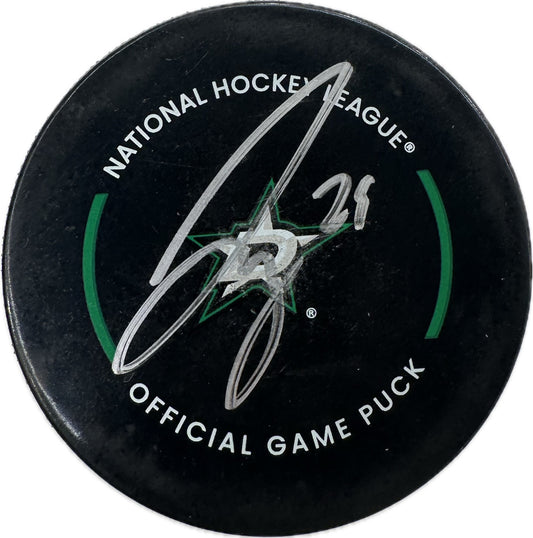 Jake Oettinger Autographed Hand Signed Dallas Stars Hockey Puck - Fanatics COA