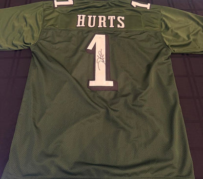 Jalen Hurts Autographed Hand Signed Custom Philadelphia Eagles Jersey - JSA COA