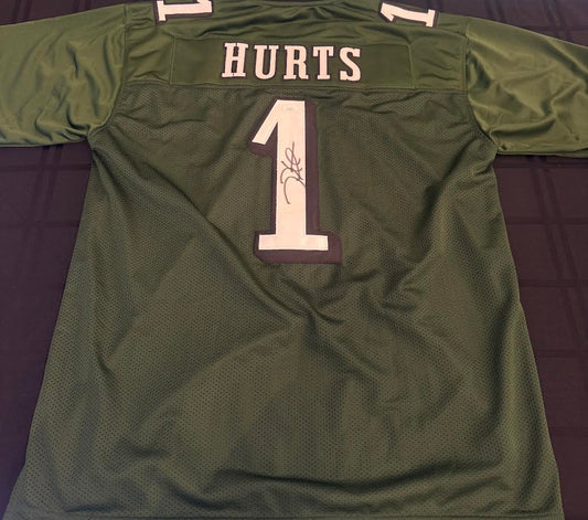 Jalen Hurts Autographed Hand Signed Custom Philadelphia Eagles Jersey - JSA COA