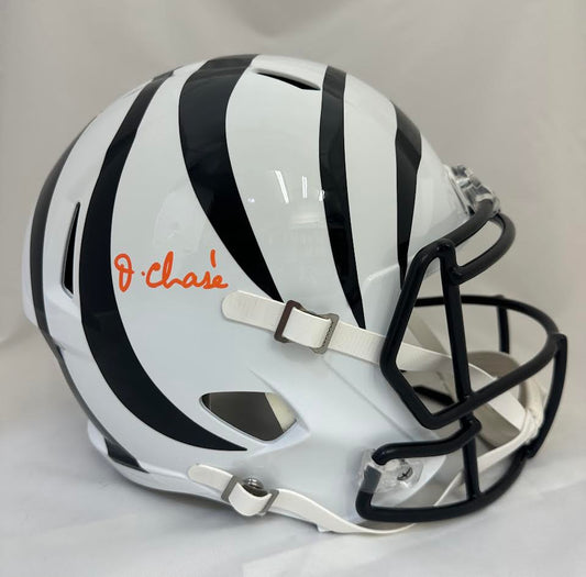 Jamaar Chase Signed Full Size Replica Cincinnati Bengals Helmet - Beckett COA