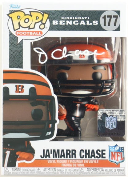 Jamarr Chase Autographed Hand Signed Funko Pop - Beckett COA