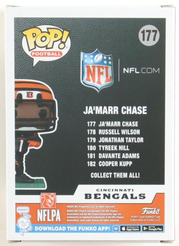Jamarr Chase Autographed Hand Signed Funko Pop - Beckett COA