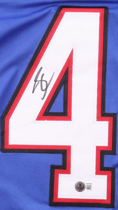 James Cook Autographed Hand Signed Custom Buffalo Bills Jersey - Beckett COA