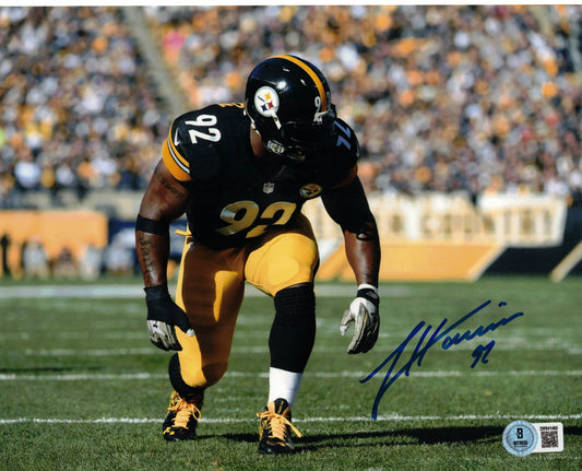 James Harrison Autographed Hand Signed 8x10 Pittsburgh Steelers Photo - Beckett COA