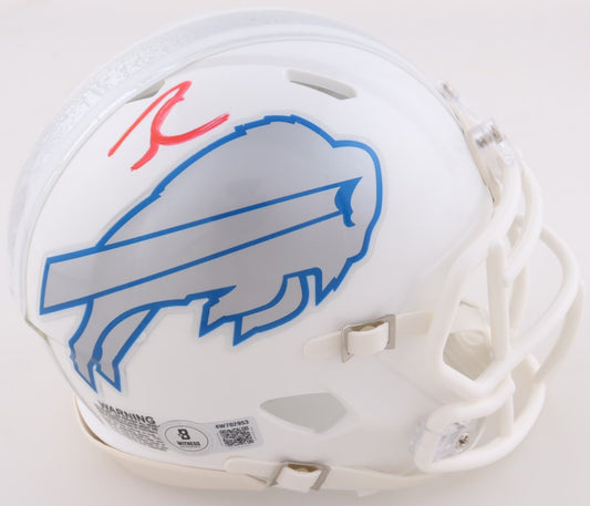 James Cook Autographed Hand Signed Buffalo Bills Mini Helmet - Beckett COA