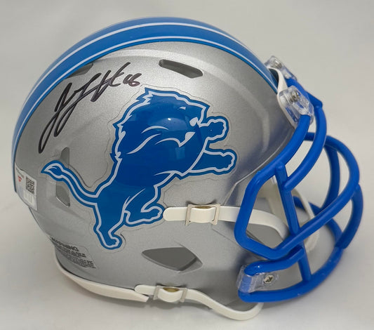 Jared Goff Autographed Hand Signed Detroit Lions Mini Helmet - Fanatics COA