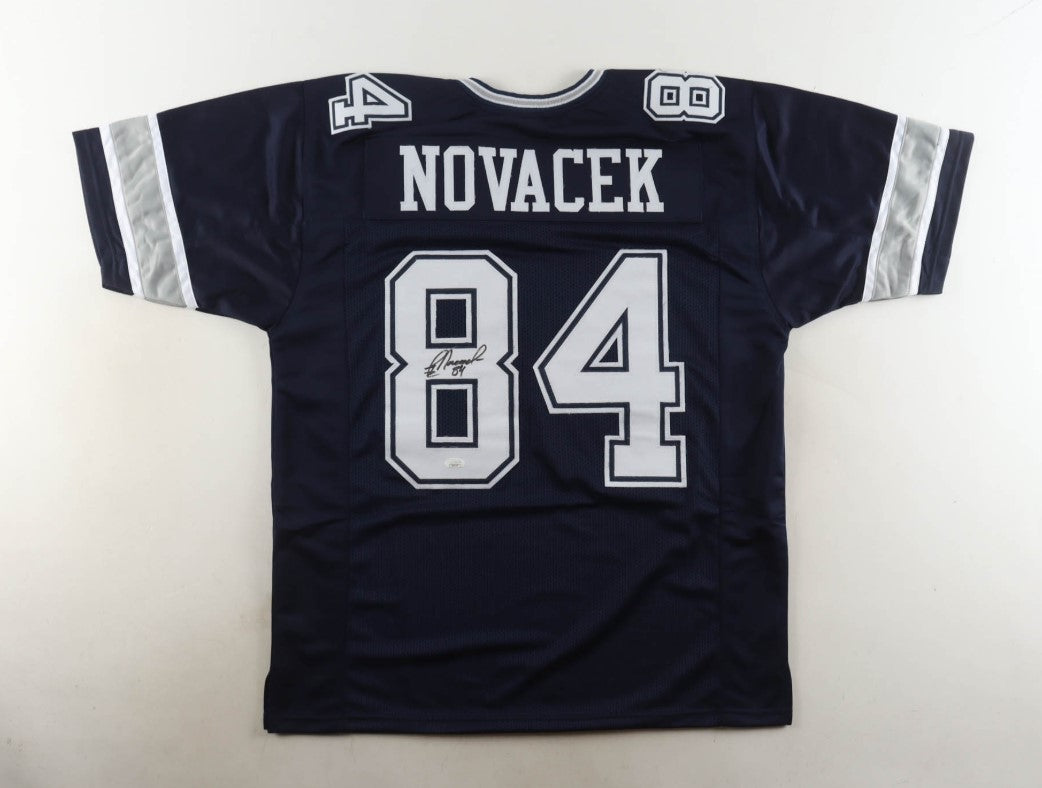 Jay Novacek Autographed Hand Signed Custom Dallas Cowboys Jersey - JSA COA