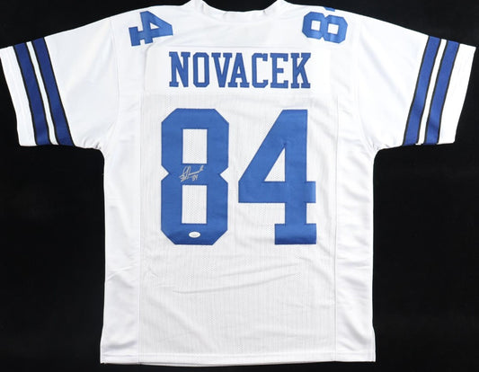 Jay Novacek Autographed Hand Signed Custom Dallas Cowboys Jersey - JSA COA