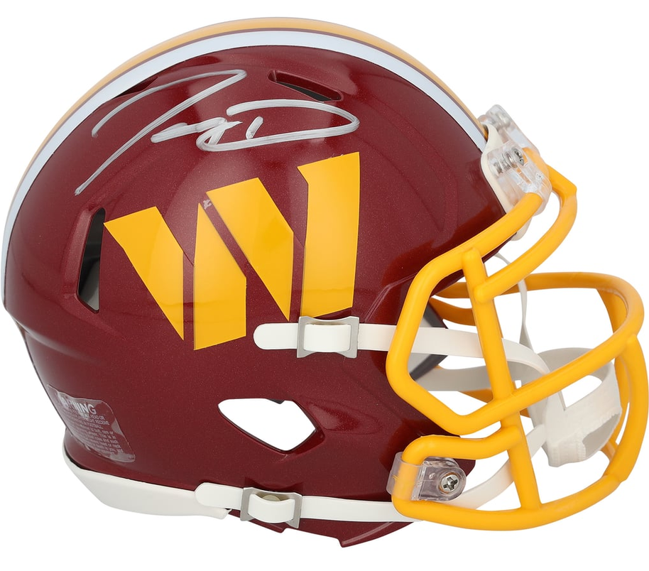Jayden Daneils Autographed Hand Signed Washington Commanders Mini Helmet - Fanatics COA
