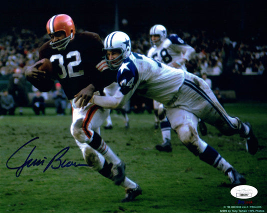 Jim Brown Autographed Hand Signed 8x10 Cleveland Browns Photo - JSA COA